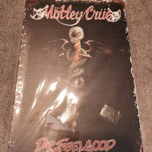 MOTLEY CRUE DR. FEEL GOOD TIN METAL WALL SIGN